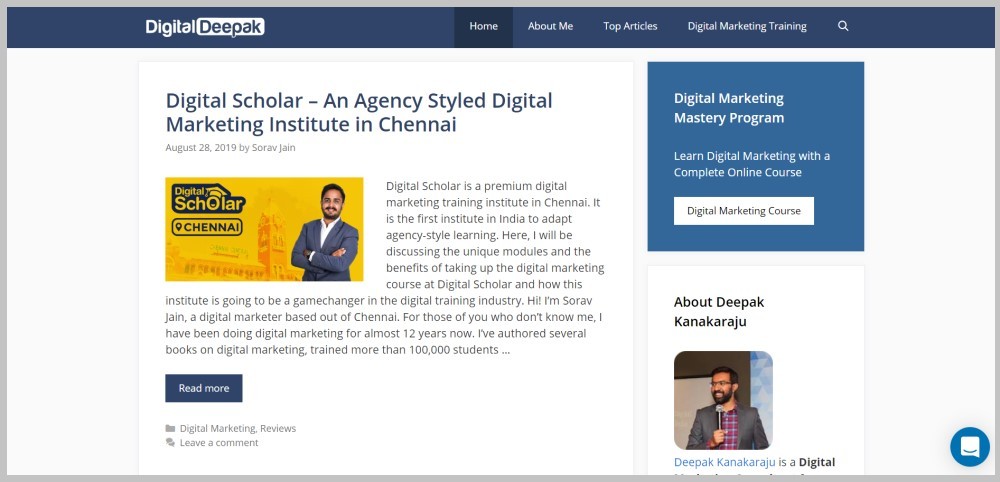Digital Deepak - Best Website to Learn Digital Marketing for Free - Nixupken