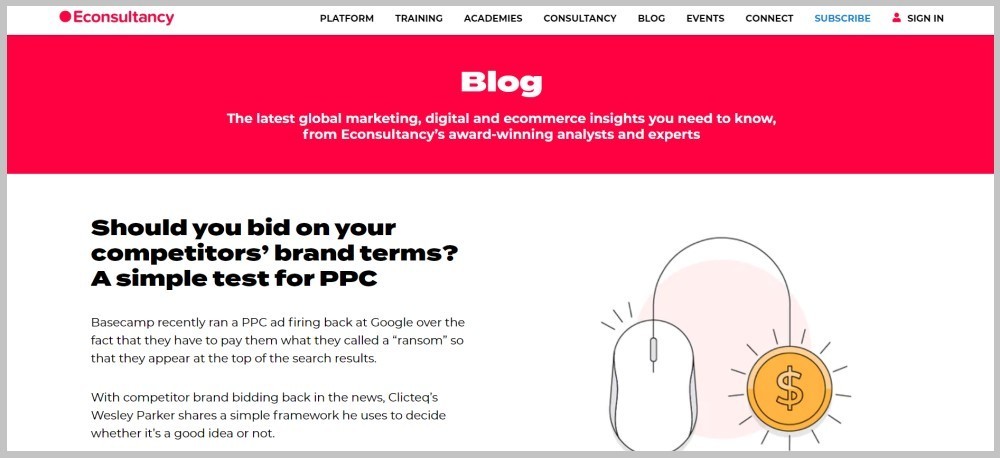 Econsultancy Blog - Best Website to Learn Digital Marketing for Free - Nixupken