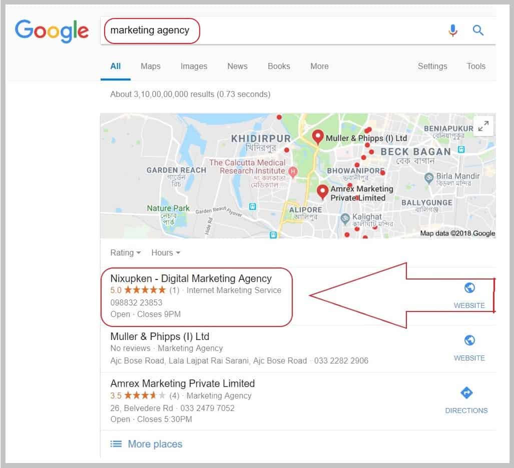 Local SEO - Google 3 000 Pack - Nixupken is ranking on the top