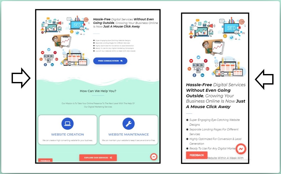 Mobile & Tab Responsive Website