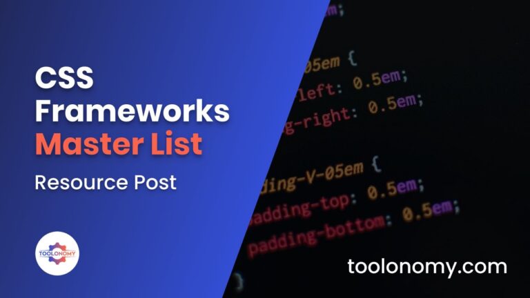 CSS Frameworks Master List - Featured Image - Toolonomy