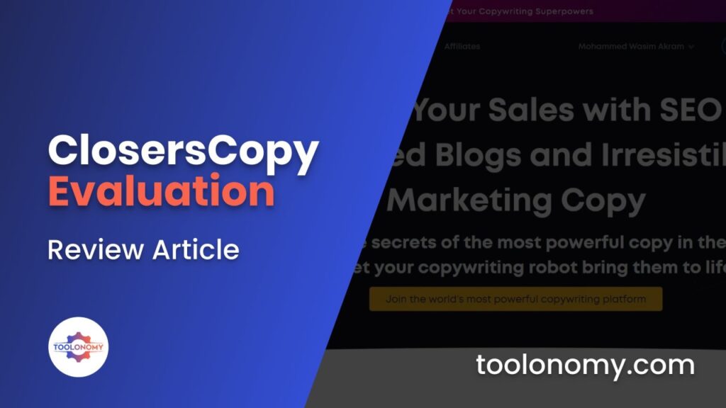 ClosersCopy Review - Featured Image - Toolonomy