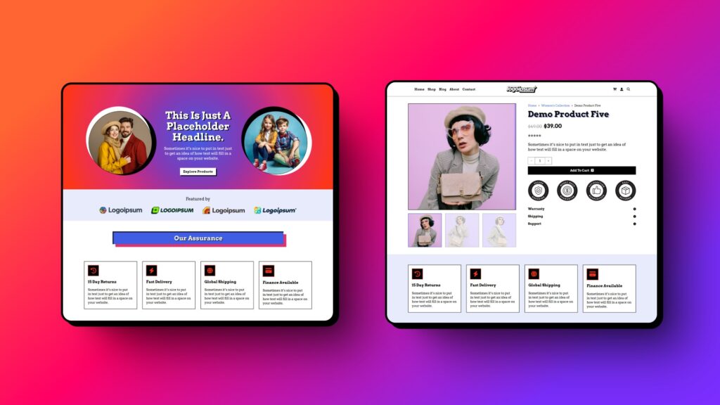 Home & Product Page Mockup - Featured Image - TrendFusion