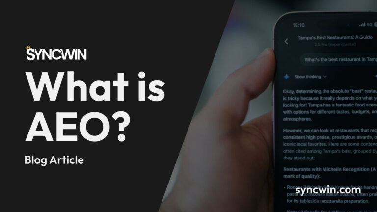 What is Answer Engine Optimization (AEO) - Featured Image - SyncWin